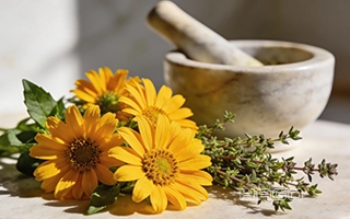 Fresh herbs and medicinal plants