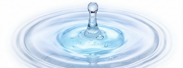 Clear glycerin with water droplets and aloe leaf