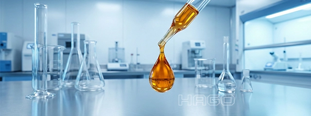 Clear Vitamin E Acetate texture and molecular structure