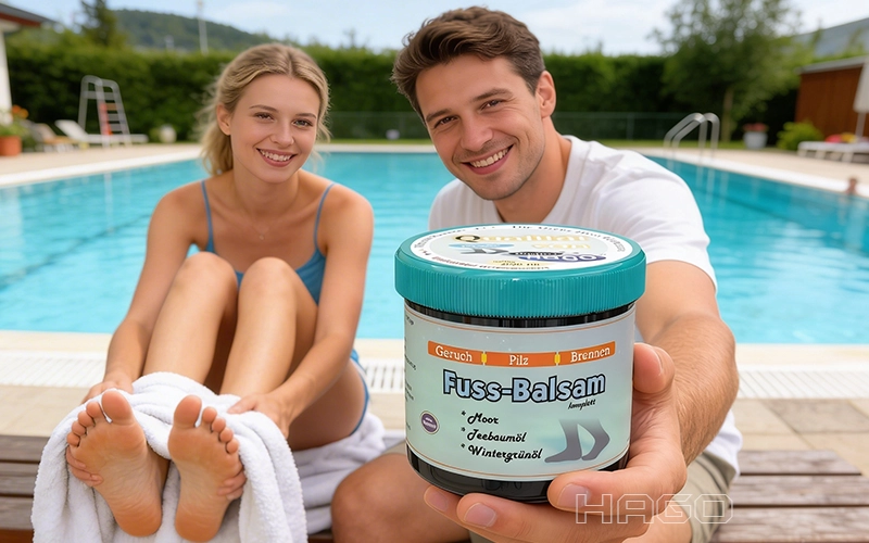 Entspannendes Fußbad vor dem Eincremen