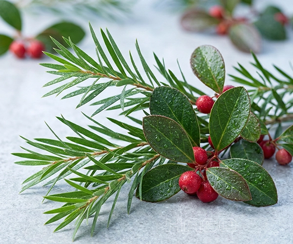Frisches Wintergrünöl gegen Fußgeruch