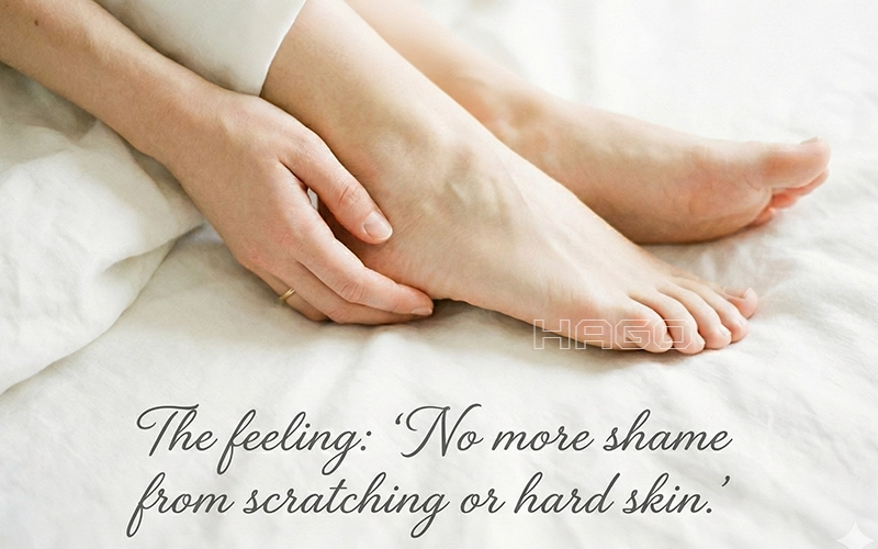 Silky soft skin feeling for demanding feet