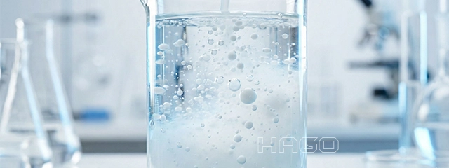 Microscopic view of a stable emulsion