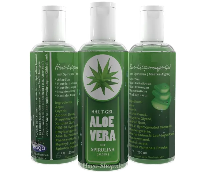 Aloe Vera Hautgel mit Spirulina 200 ml