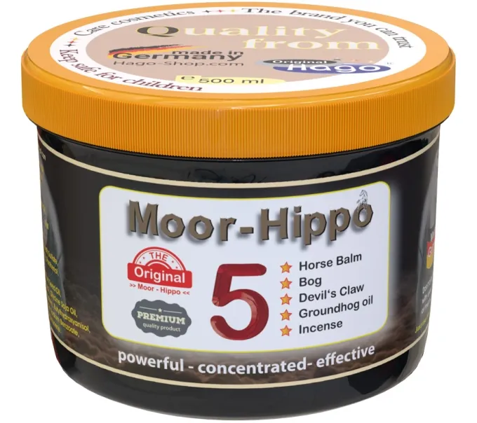 Ganzansicht des Hago Moor-Hippo 5 in der Export-Version mit englischsprachiger Beschriftung (Moor-Hippo 5).